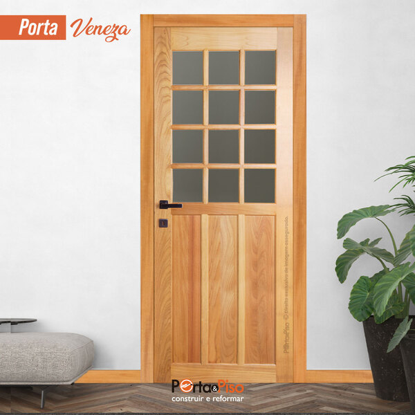 Kit Porta Veneza S/ Vidro Tauari Mapaf 215x76,5 Abertura Lado