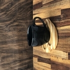 Kit Porta Xícara Coração com Xícara Porcelana Preta 95ml - De