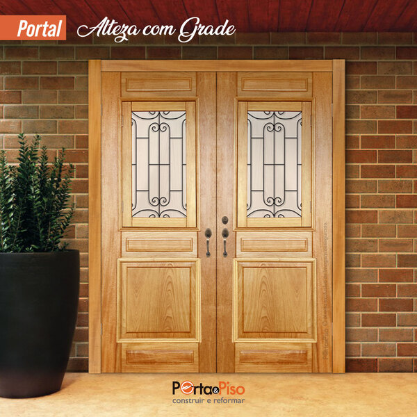 Kit Portal Duplo Alteza Com Grade Mapaf 170x215cm