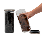 Kit Pote De Vidro 1300ml Tampa De Inox 2 Pçs - Oikos Inox U