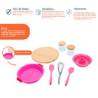 Kit Pote Hermético Tampa De Bambu Utilidades Silicone Oikos U