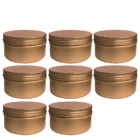 Kit Pote Lata De Alumínio Multiuso - Bronze - Vela, Creme, Co