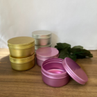 Kit Pote Lata De Alumínio Multiuso - Dourado - Vela, Cosmétic