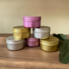 Kit Pote Lata De Alumínio Multiuso - Dourado - Vela, Cosmétic