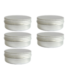 Kit Pote Lata De Alumínio Multiuso - Prata - Vela, Cosméticos