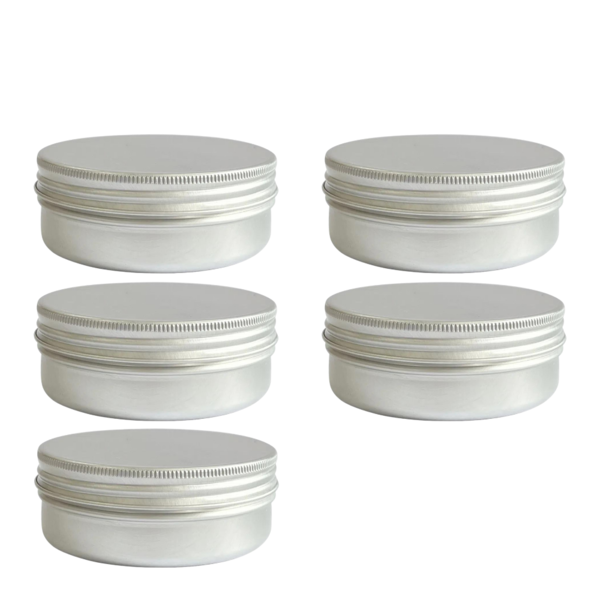 Kit Pote Lata De Alumínio Multiuso - Prata - Vela, Cosméticos