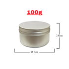 Kit Pote Lata De Alumínio Multiuso - Prata - Vela, Creme, Cos