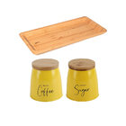 Kit Pote Porta Mantimentos Hermético Lata Com Tampa Sunshine