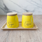 Kit Pote Porta Mantimentos Hermético Lata Com Tampa Sunshine