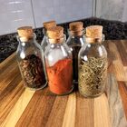 Kit Potes De Tempero De Vidro 100ml Com Tampa Rolha Quantidad