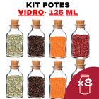 Kit Potes De Temperos Condimentos De Vidro 125ml Quantidade:8