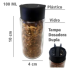 Kit Potes De Temperos Condimentos De Vidro Para Cozinha 100ml