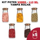 Kit Potes De Temperos Condimentos De Vidro Tipo Leiteira Comp