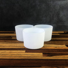 Kit Potes De Vidro Jateado Patê Branco S/ Tampa 120 Ml Quanti