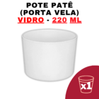 Kit Potes De Vidro Jateado Patê Branco S/ Tampa 220ml Quantid