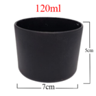 Kit Potes De Vidro Jateado Patê Preto 120ml S/ Tampa Quantida