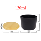 Kit Potes De Vidro Jateado Patê Preto C/ Tampa 120ml Quantida