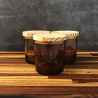 Kit Potes De Vidro Patê Ambar Translúcido C/tampa 220ml Quant