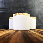 Kit Potes De Vidro Patê Branco Jateado C/tampa 120ml Quantida