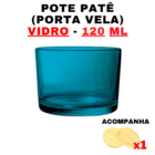Kit Potes De Vidro Patê Ciano C/tampa 120ml Quantidade:1