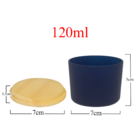 Kit Potes De Vidro Patê Jateado Azul Escuro C/tampa 120ml Qua