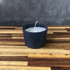 Kit Potes De Vidro Patê Jateado Azul Escuro S/tampa 120ml Qua