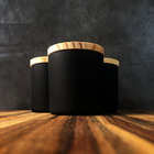 Kit Potes De Vidro Patê Preto C/tampa 220ml Quantidade:10