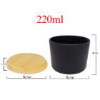 Kit Potes De Vidro Patê Preto C/tampa 220ml Quantidade:10