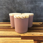 Kit Potes De Vidro Patê Rosa Jateado C/tampa 120ml Quantidade