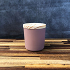 Kit Potes De Vidro Patê Rosa Jateado C/tampa 220ml Quantidade