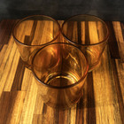 Kit Potes De Vidro Patê Translúcido Dourado C/tampa 220ml Qua