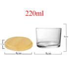 Kit Potes De Vidro Patê Transparente C/tampa 220ml Quantidade