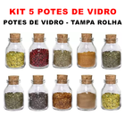 Kit Potes De Vidro Penicilina- Acompanha 5 Potes De Vidro 60m