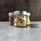 Kit Potes De Vidro Pianezza  C/tampa Prata 200ml Quantidade:5