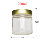 Kit Potes De Vidro Pianezza C/tampa Dourado 200ml Quantidade:5