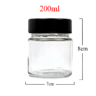 Kit Potes De Vidro Pianezza C/tampa Em Metal Preto 200ml Quan