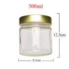 Kit Potes De Vidro Pianezza Grande C/tampa Em Metal Dourado 5