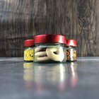 Kit Potes De Vidro Pianezza - Tampa Em Metal Vermelha 100ml Q