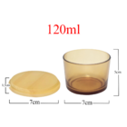 Kit Potes De Vidro Translúcido Dourado Patê C/tampa 120ml Qua