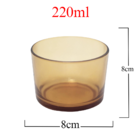 Kit Potes De Vidro Translúcido Patê Dourado S/ Tampa 220ml Qu