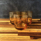 Kit Potes De Vidro Translúcido Patê Dourado S/ Tampa 220ml Qu