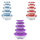 Kit Potes Hermético De Vidro C/ Tampa Conjunto Para Alimento