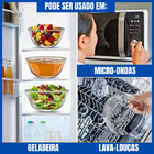 Kit Potes Hermético De Vidro C/ Tampa Conjunto Para Alimento