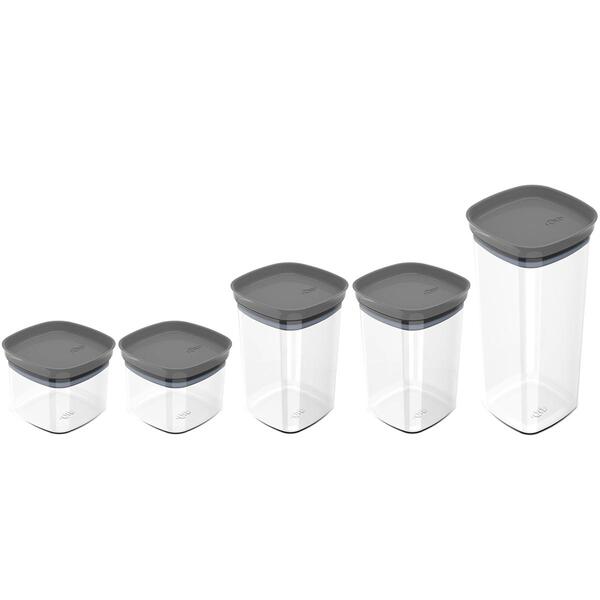 Kit Potes Herméticos 0,45l 1l E 1,5l Com Tampa Para Alimento