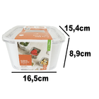 Kit Potes Herméticos 1360ml Slim Organiza Cozinha 6 Peças