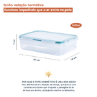 Kit Potes Herméticos De Plástico 1600/2300/4000ml - 3pçs Verd