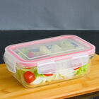 Kit Potes Herméticos De Vidro Marmita M Tampa Trava 3 Peças