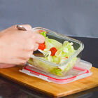 Kit Potes Herméticos De Vidro Marmita M Tampa Trava 3 Peças