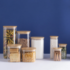 Kit Potes Hermeticos Vidro Quad 800/600/400/200ml - 4pçs Natu