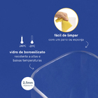 Kit Potes Hermeticos Vidro Quad Flat 1900/1400/800ml - 6 Pçs